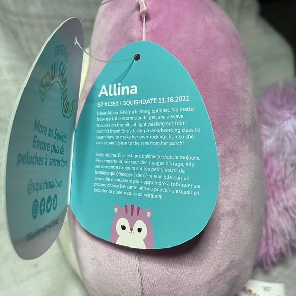 NWT Allina chipmunk squishmallow. 7.5 inch - Picture 4 of 6